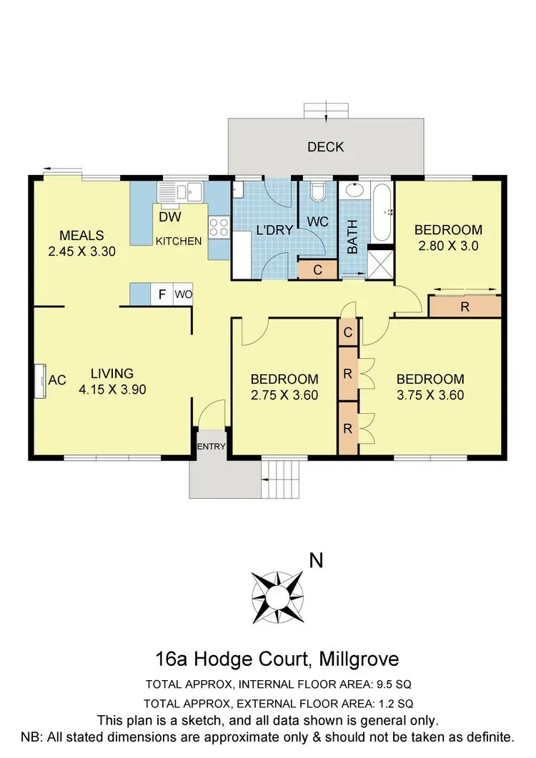 Floorplan of Homely house listing, 16A Hodge Court, Millgrove VIC 3799