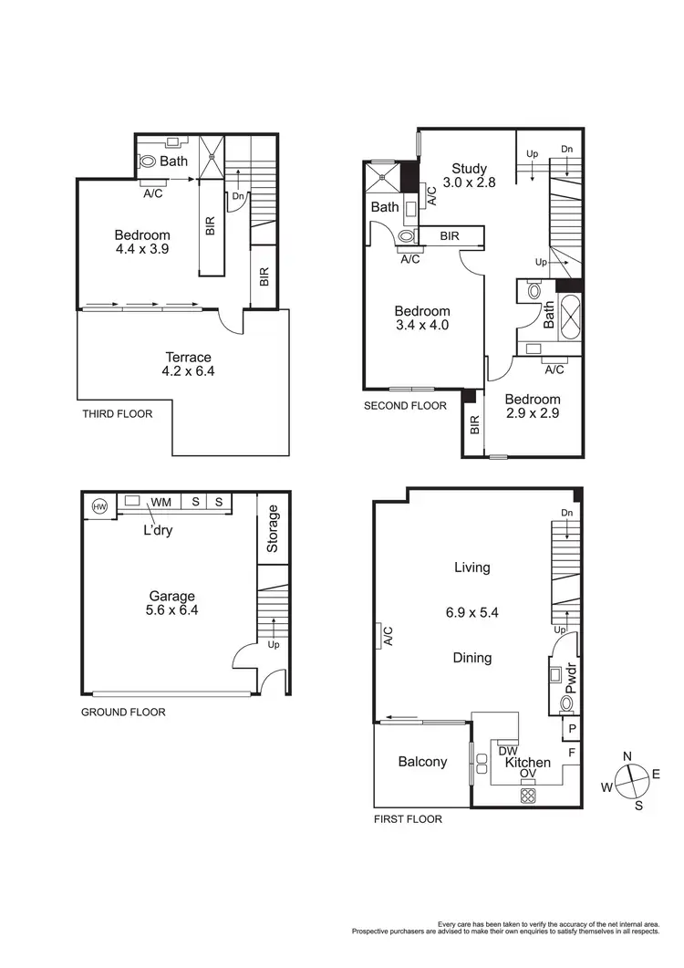 Floorplan of Homely townhouse listing, 2/12 Lancashire Lane, North Melbourne VIC 3051