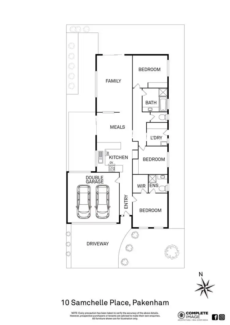 Floorplan of Homely house listing, 10 Samchelle Place, Pakenham VIC 3810