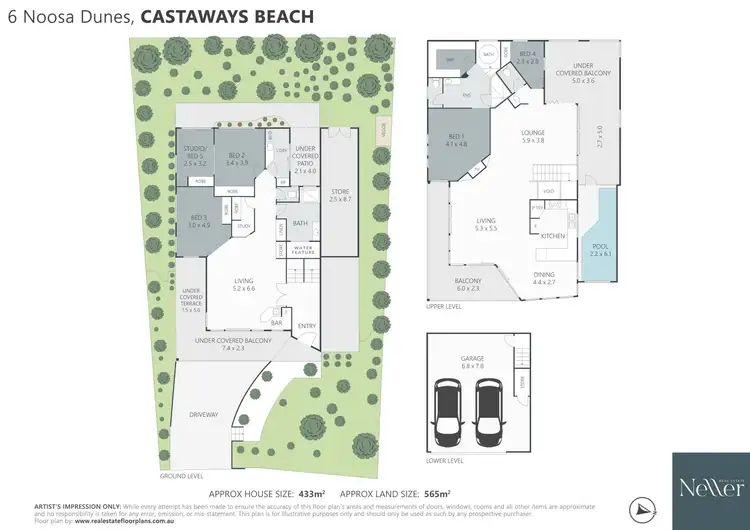 Floorplan of Homely house listing, 6 Noosa Dunes, Castaways Beach QLD 4567