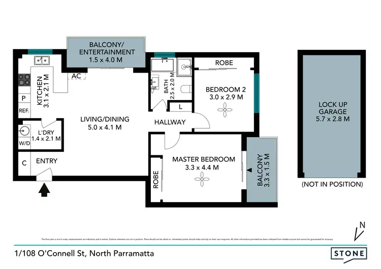 Floorplan of Homely apartment listing, 1/108 O'Connell Street, North Parramatta NSW 2151