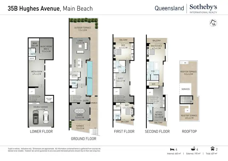 Floorplan of Homely villa listing, 35B Hughes Avenue, Main Beach QLD 4217