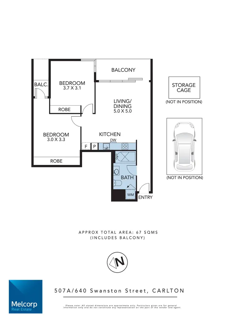 Floorplan of Homely apartment listing, 507a/640 Swanston Street, Carlton VIC 3053