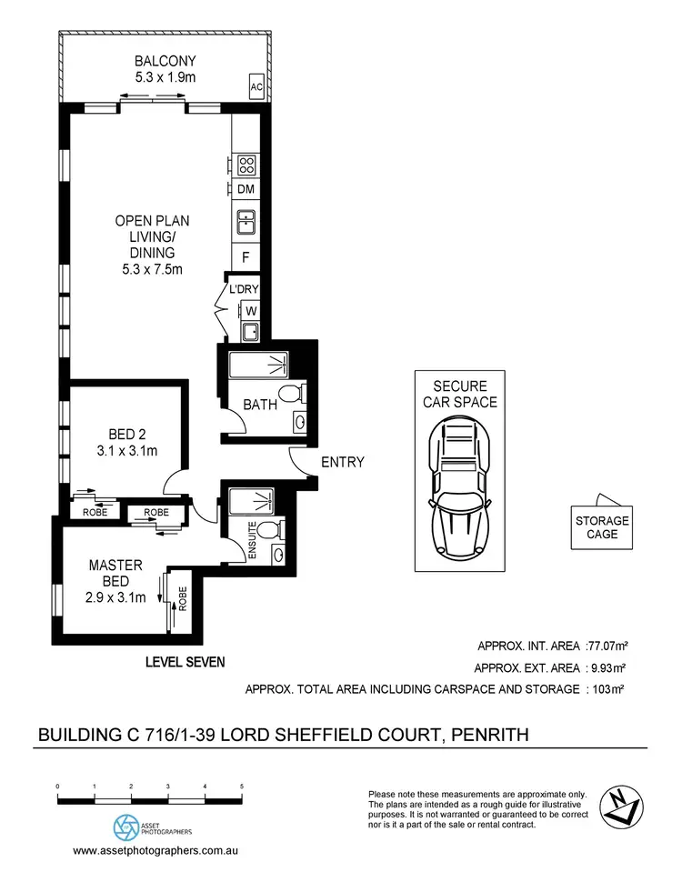 Floorplan of Homely apartment listing, 716/1-39 Lord Sheffield Circuit, Penrith NSW 2750