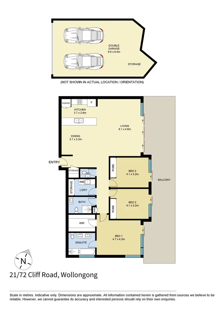 Floorplan of Homely apartment listing, 21/72 Cliff Road, Wollongong NSW 2500