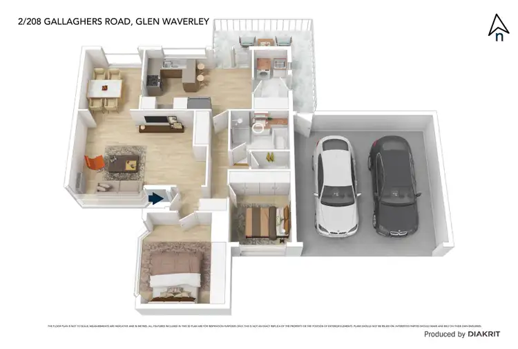 Floorplan of Homely unit listing, 2/208 Gallaghers Road, Glen Waverley VIC 3150