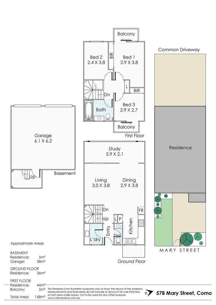 Floorplan of Homely house listing, 57B Mary Street, Como WA 6152