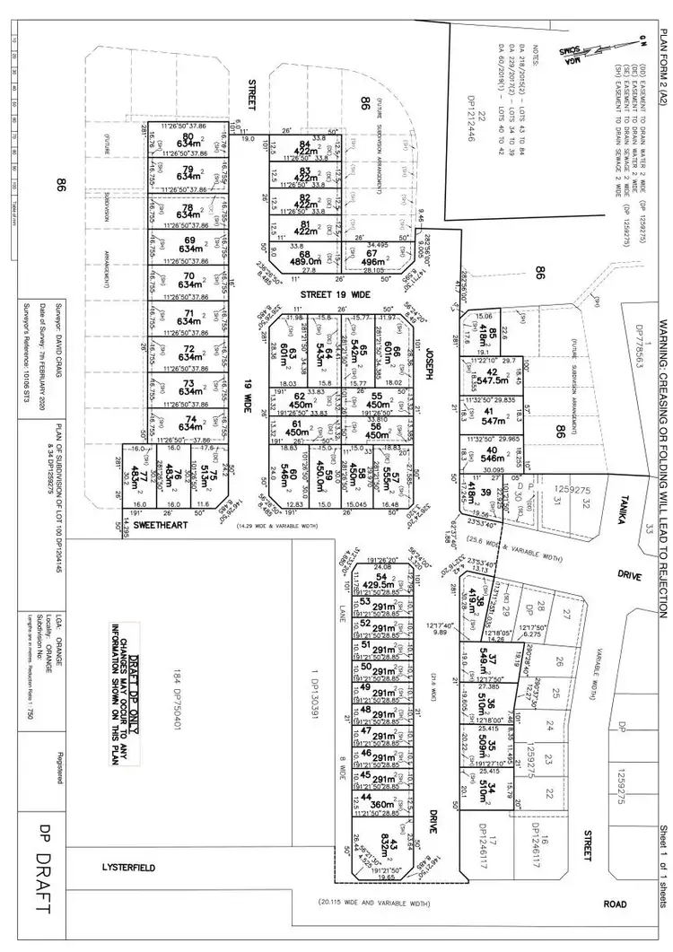 Floorplan of Homely land listing, 20 Applebox Drive, Orange NSW 2800