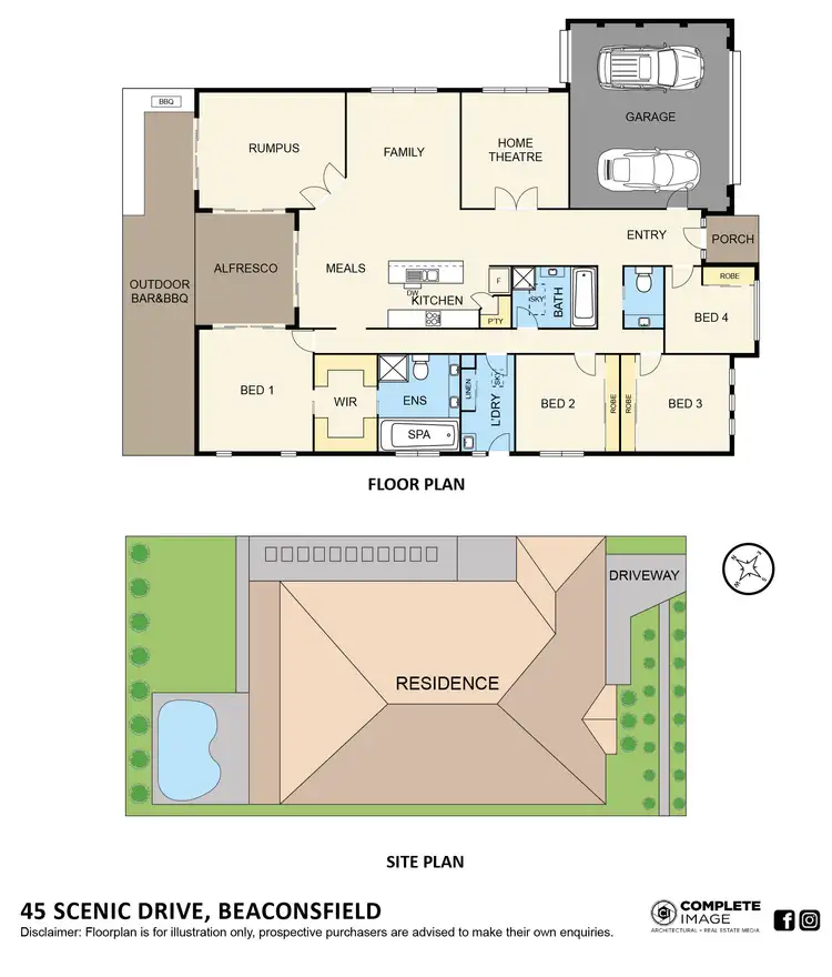 Floorplan of Homely house listing, 45 Scenic Drive, Beaconsfield VIC 3807