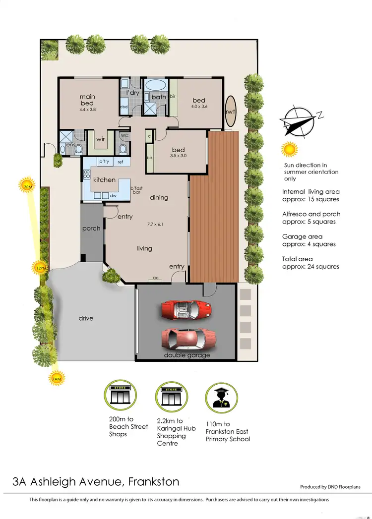 Floorplan of Homely unit listing, 3a Ashleigh Avenue, Frankston VIC 3199