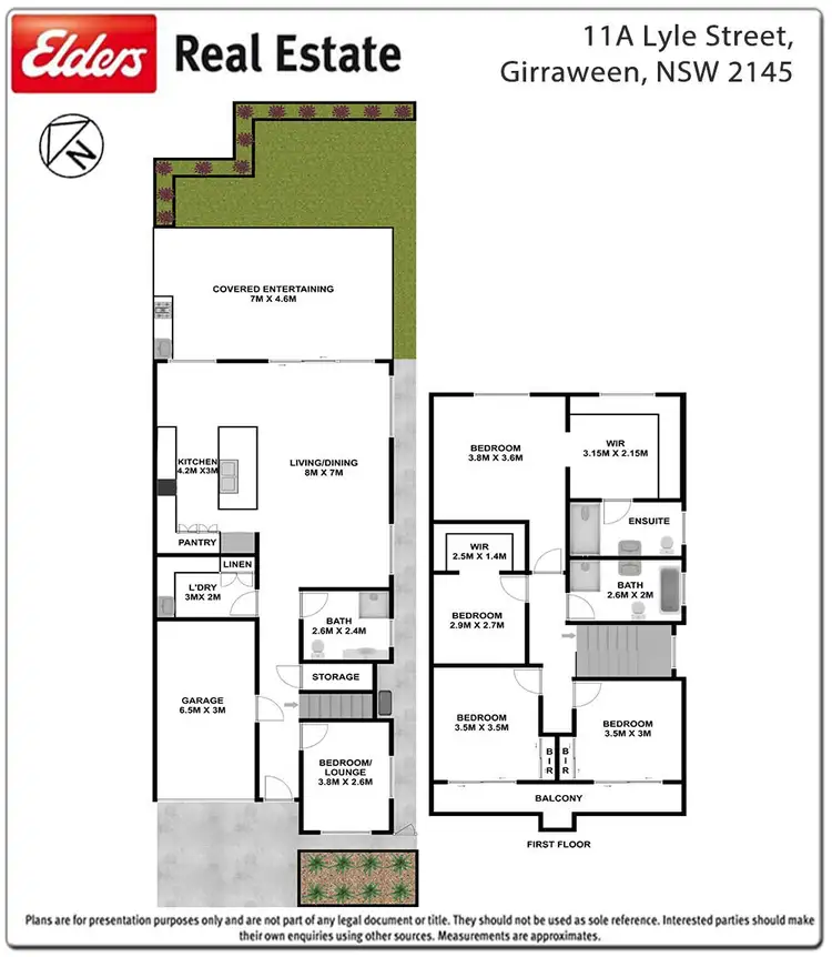 Floorplan of Homely semi-detached listing, 11A Lyle Street, Girraween NSW 2145