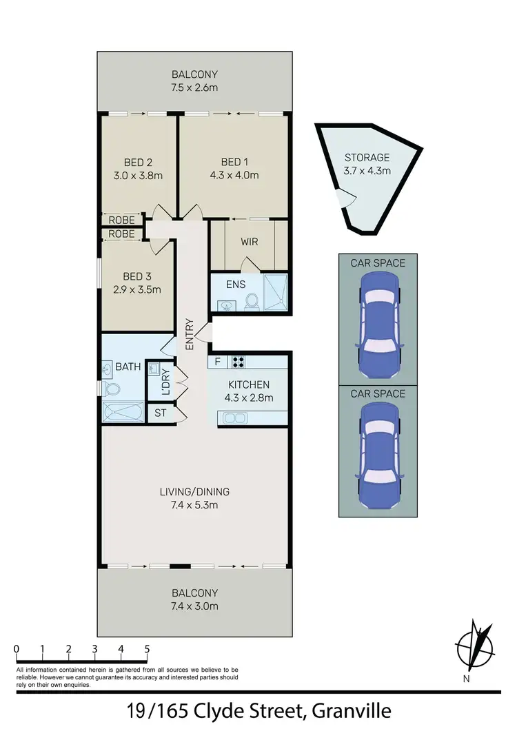 Floorplan of Homely unit listing, 19/165 Clyde Street, Granville NSW 2142
