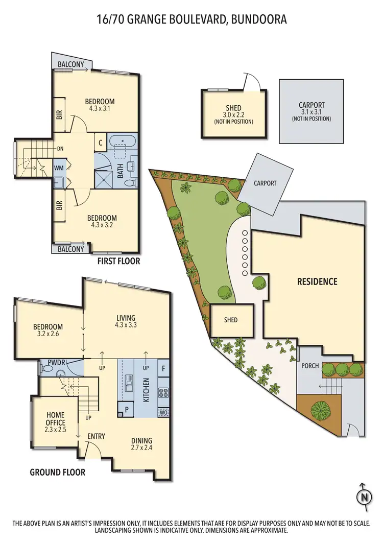 Floorplan of Homely unit listing, 16/70 Grange Boulevard, Bundoora VIC 3083