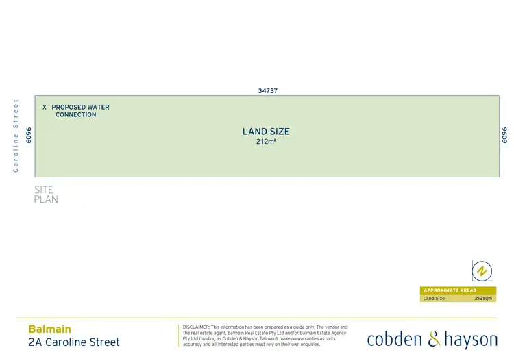 Floorplan of Homely land listing, 2a Caroline Street, Balmain NSW 2041