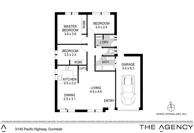Floorplan of Homely villa listing, 3/145 Pacific Highway, Ourimbah NSW 2258