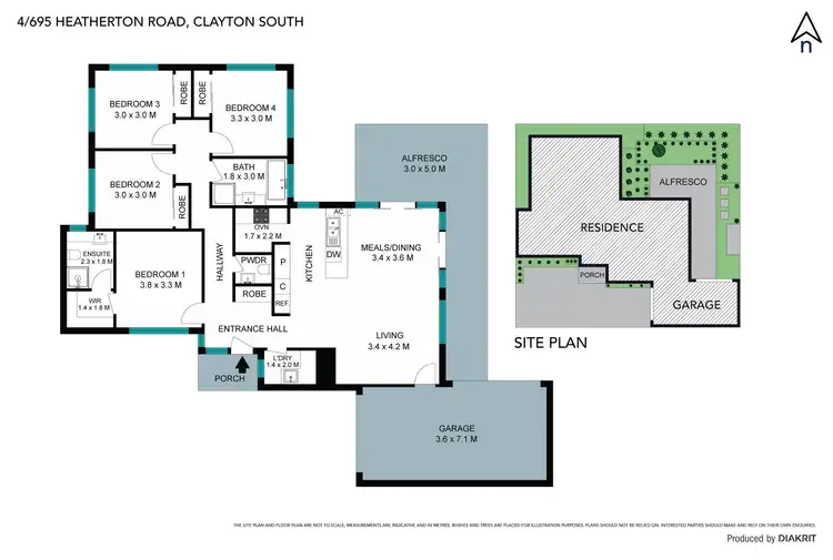 Floorplan of Homely townhouse listing, 1/695 Heatherton Road, Clayton South VIC 3169
