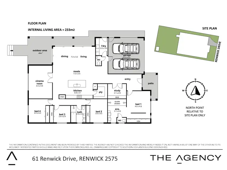 Floorplan of Homely house listing, 61 Renwick Drive, Renwick NSW 2575