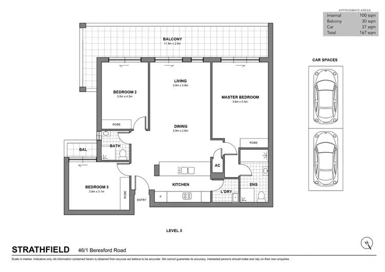 Floorplan of Homely apartment listing, 46/1-3 Beresford Road, Strathfield NSW 2135
