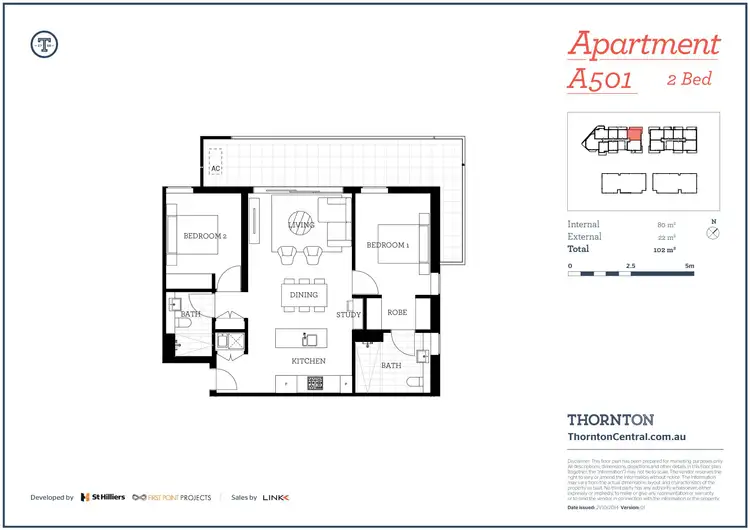 Floorplan of Homely apartment listing, 501/101A Lord Sheffield Circuit, Penrith NSW 2750