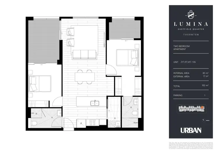 Floorplan of Homely apartment listing, 217/26a Lord Sheffield Circuit, Penrith NSW 2750