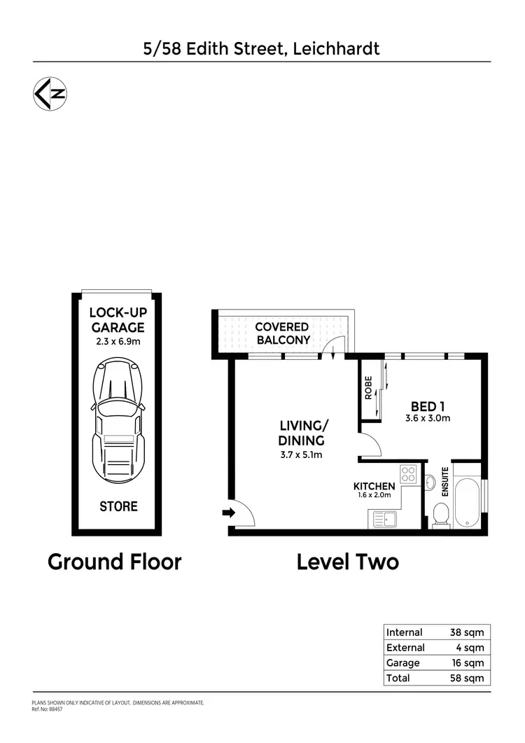 Floorplan of Homely unit listing, 5/58 Edith Street, Leichhardt NSW 2040
