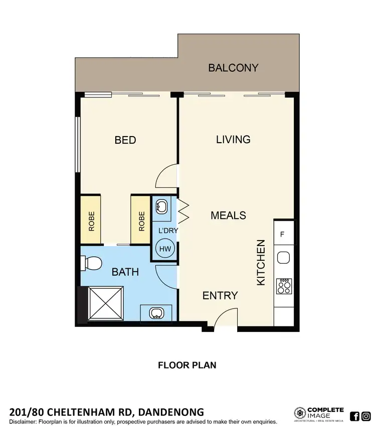 Floorplan of Homely unit listing, 201/80 Cheltenham Road, Dandenong VIC 3175
