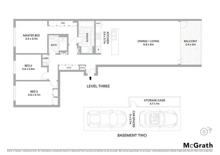 Floorplan of Homely apartment listing, 338/21 Grosvenor Street, Neutral Bay NSW 2089