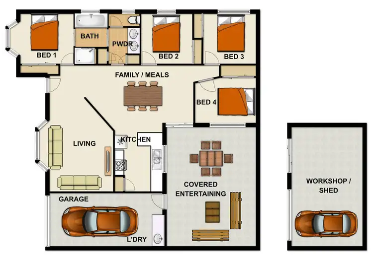 Floorplan of Homely house listing, 21 Park Close, Hillcrest QLD 4118