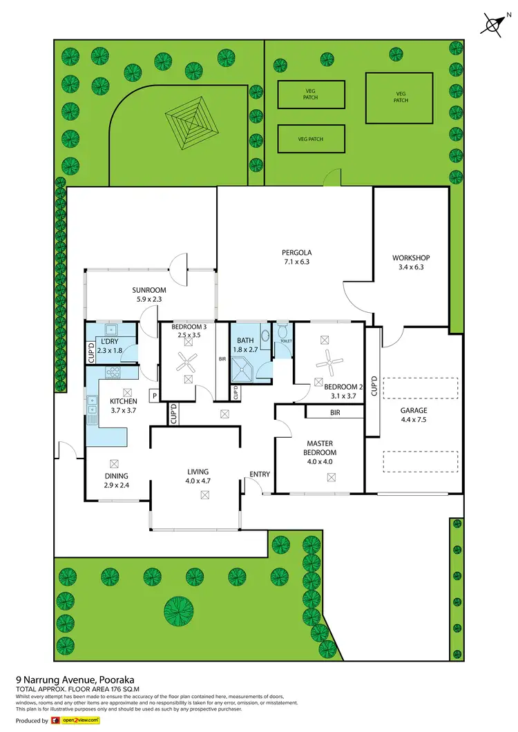 Floorplan of Homely house listing, 9 Narrung Avenue, Pooraka SA 5095