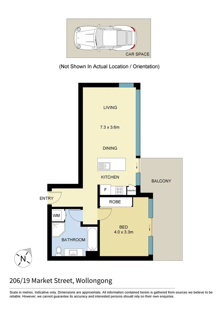 Floorplan of Homely apartment listing, 206/19 Market Street, Wollongong NSW 2500