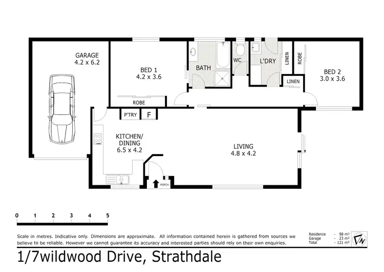 Floorplan of Homely unit listing, 1/7 Wildwood Drive, Strathdale VIC 3550