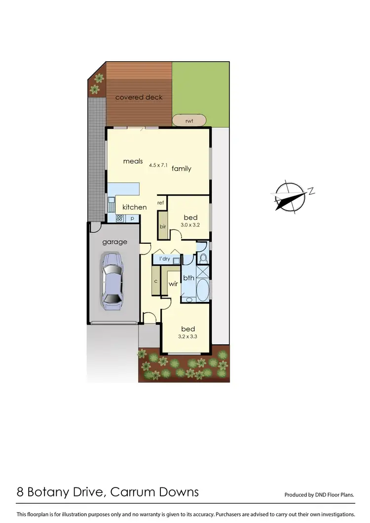Floorplan of Homely unit listing, 8 Botany Drive, Carrum Downs VIC 3201