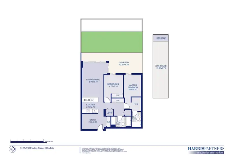 Floorplan of Homely apartment listing, 3105/39 Rhodes Street, Hillsdale NSW 2036