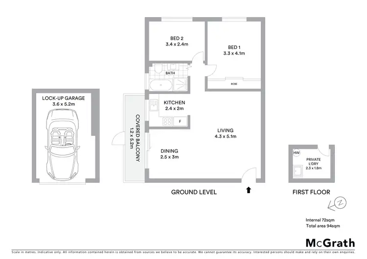 Floorplan of Homely apartment listing, 1/91-93 Auburn Street, Sutherland NSW 2232