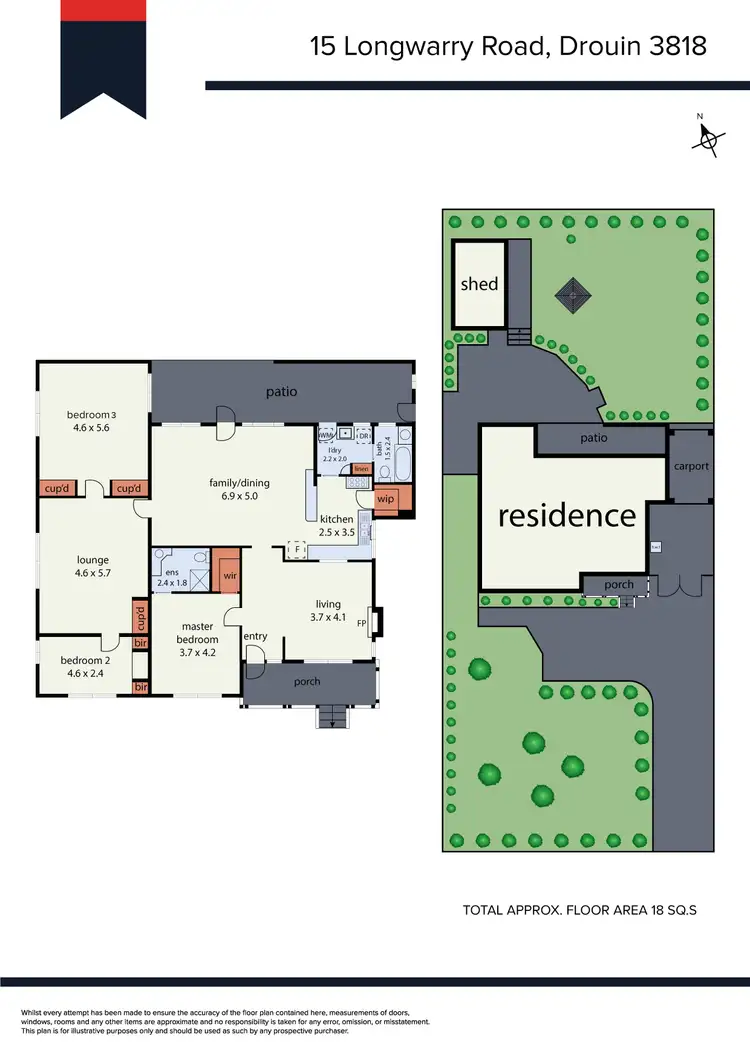 Floorplan of Homely house listing, 15 Longwarry Road, Drouin VIC 3818