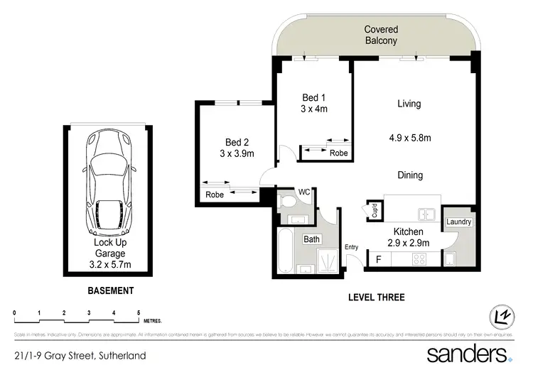 Floorplan of Homely apartment listing, 21/1-9 Gray Street, Sutherland NSW 2232