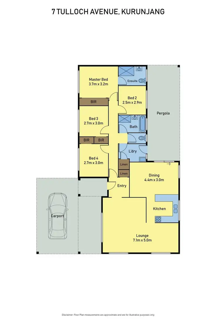 Floorplan of Homely house listing, 7 Tulloch Avenue, Kurunjang VIC 3337
