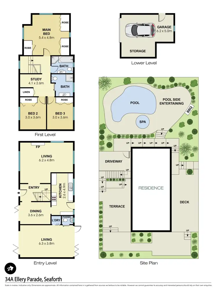 Floorplan of Homely house listing, 34A Ellery Parade, Seaforth NSW 2092