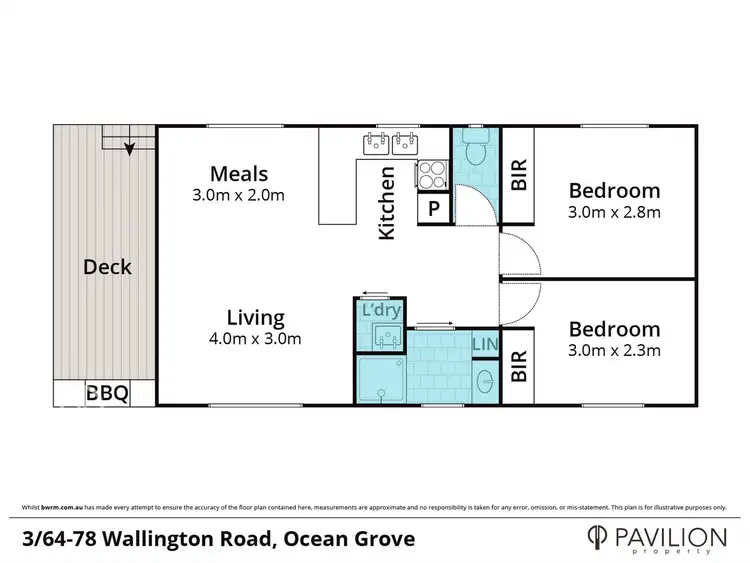 Floorplan of Homely unit listing, 3/64-78 Wallington Road, Ocean Grove VIC 3226