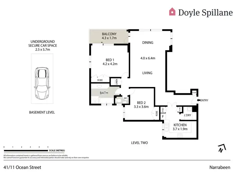 Floorplan of Homely apartment listing, 41/11 Ocean Street, Narrabeen NSW 2101