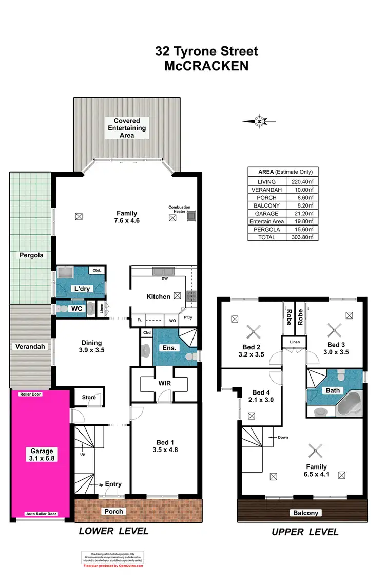 Floorplan of Homely house listing, 32 Tyrone Street, Mccracken SA 5211