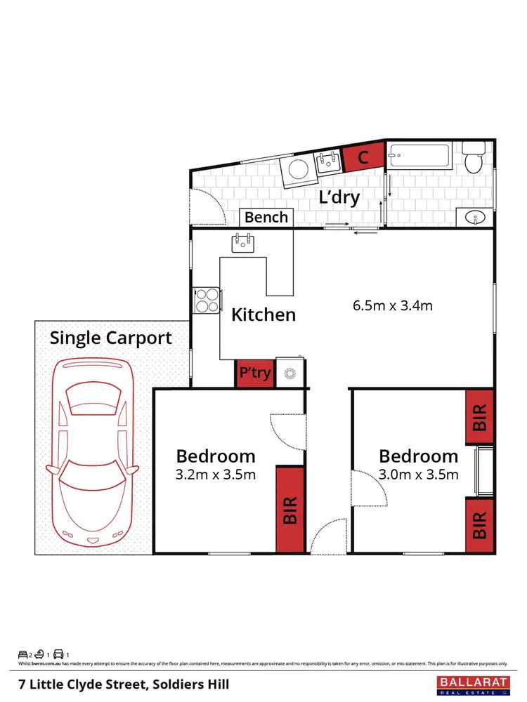 Floorplan of Homely house listing, 7 Little Clyde Street, Soldiers Hill VIC 3350