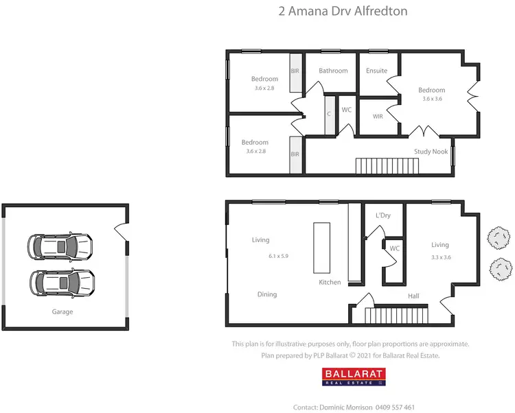 Floorplan of Homely townhouse listing, 2 Amana Drive, Alfredton VIC 3350