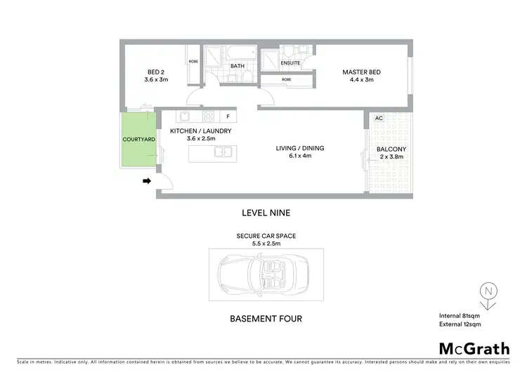 Floorplan of Homely apartment listing, 903/36 Cowper Street, Parramatta NSW 2150