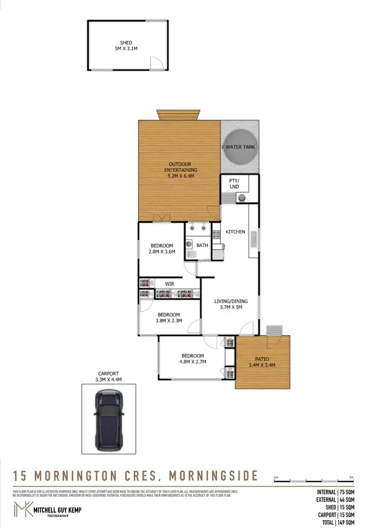 Floorplan of Homely house listing, 15 Mornington Crescent, Morningside QLD 4170