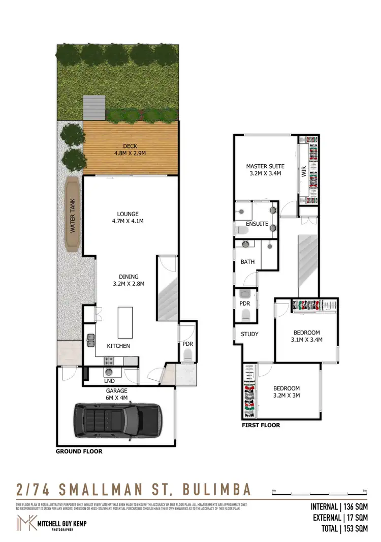 Floorplan of Homely townhouse listing, 2/74 Smallman Street, Bulimba QLD 4171