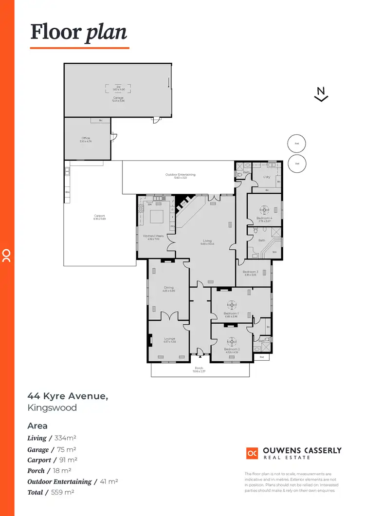 Floorplan of Homely house listing, 44 Kyre Avenue, Kingswood SA 5062