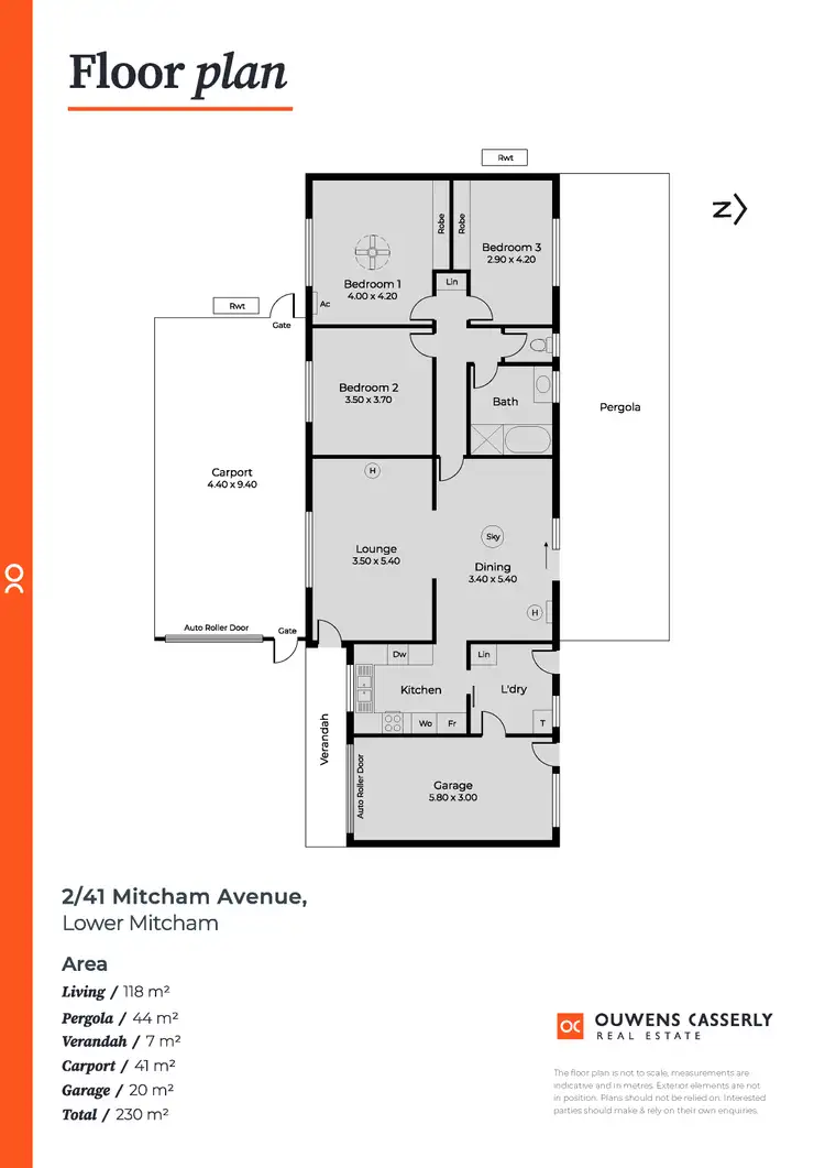Floorplan of Homely house listing, 2/41 Mitcham Avenue, Lower Mitcham SA 5062