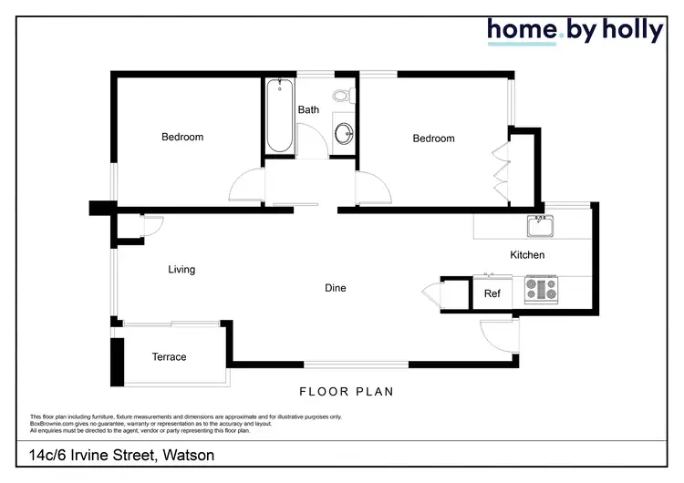 Floorplan of Homely apartment listing, 14c/6 Irvine Street, Watson ACT 2602