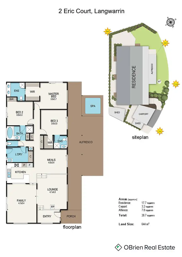 Floorplan of Homely house listing, 2 Eric Court, Langwarrin VIC 3910